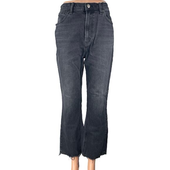 Abercrombie & Fitch The Kick Flare Black Ultra High Rise Flared Denim Jeans 29 - Picture 1 of 5